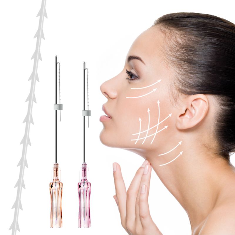 Long lasting face wrinkle removal cones cog pcl thread