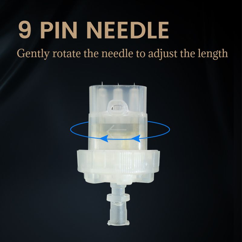 Facial filler injection 0-2mm adjustment 9 Pin screw multi needle