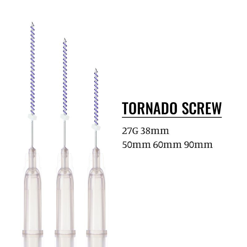 Beauty Safety Face Lifting 26G 27G Pdo Tornado Screw Threads