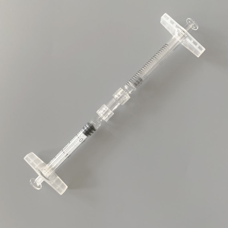 Sterile individual packaging double female luer lock connector for syringe