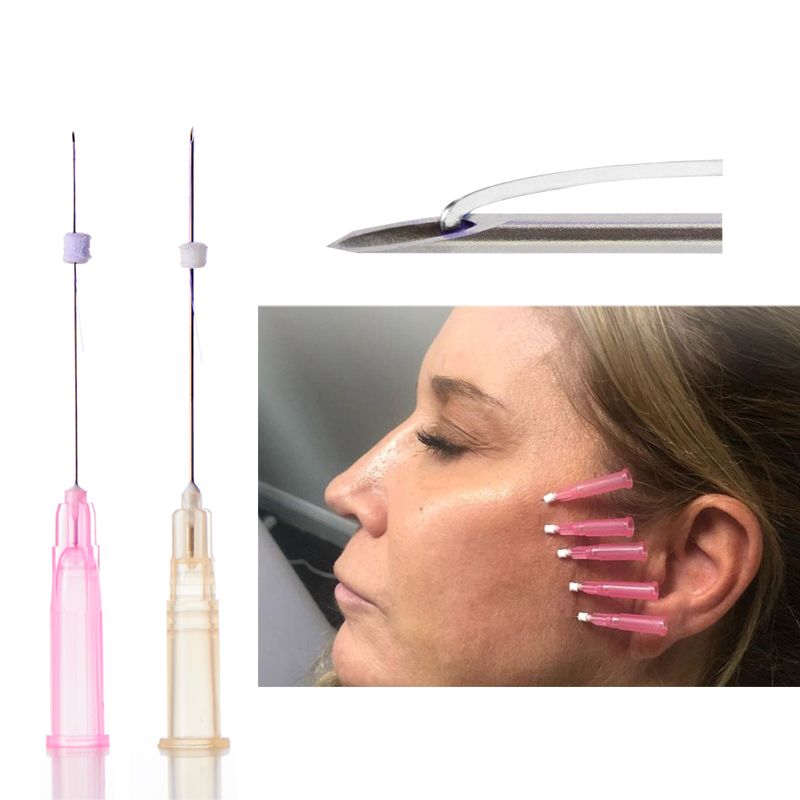 medical face lifting smooth 26g 27g 29g 30g sharp needle pcl mono thread