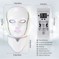 2024 anti aging 7 color light therapy face led mask with neck