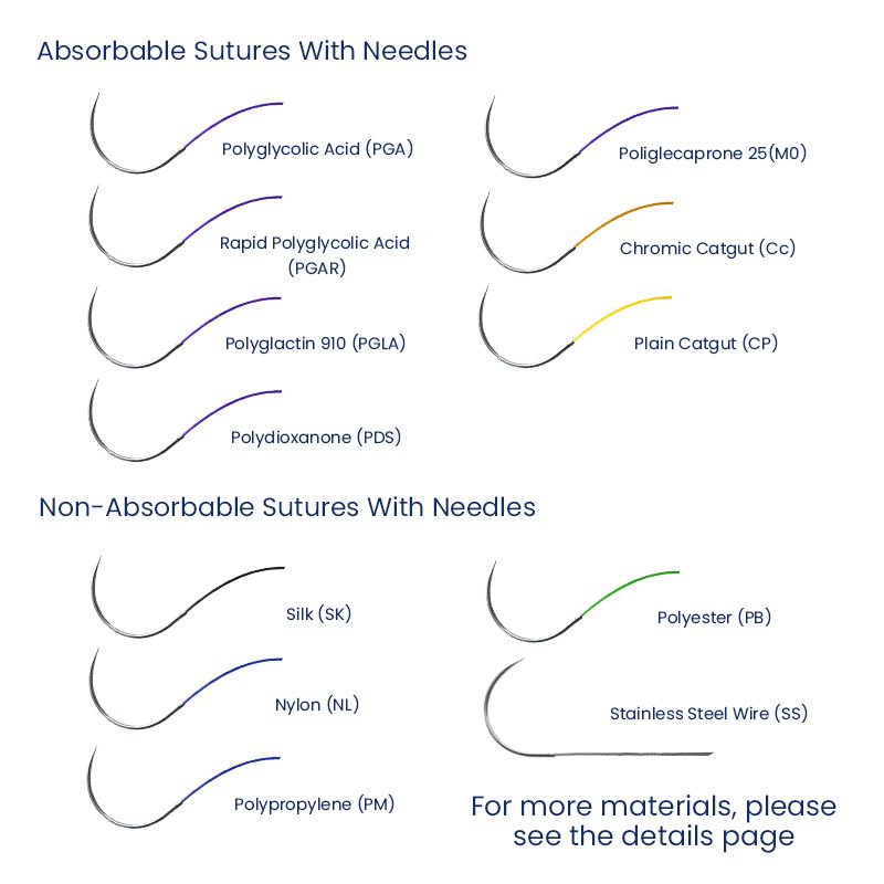 medical consumables absorbable sterile barbed surgical suture with loop