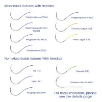 medical consumables absorbable sterile barbed surgical suture with loop