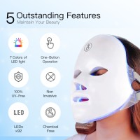 new products home use 7 colour led light therapy face mask